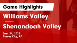 Williams Valley  vs Shenandoah Valley  Game Highlights - Jan. 24, 2022