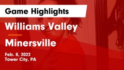 Williams Valley  vs Minersville  Game Highlights - Feb. 8, 2022