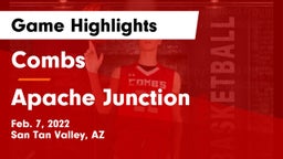 Combs  vs Apache Junction  Game Highlights - Feb. 7, 2022