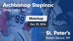 Matchup: Archbishop Stepinac vs. St. Peter's  2016
