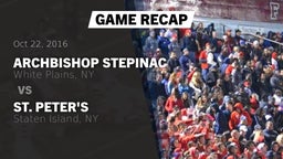 Recap: Archbishop Stepinac  vs. St. Peter's  2016