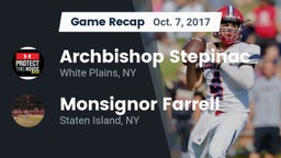 Recap: Archbishop Stepinac  vs. Monsignor Farrell  2017