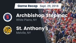 Recap: Archbishop Stepinac  vs. St. Anthony's  2018