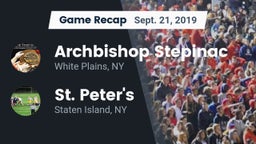 Recap: Archbishop Stepinac  vs. St. Peter's  2019