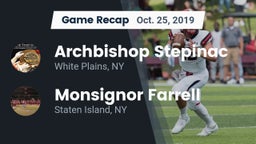 Recap: Archbishop Stepinac  vs. Monsignor Farrell  2019