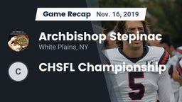 Recap: Archbishop Stepinac  vs. CHSFL Championship 2019
