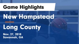 New Hampstead  vs Long County  Game Highlights - Nov. 27, 2018