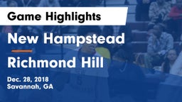 New Hampstead  vs Richmond Hill  Game Highlights - Dec. 28, 2018