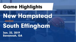 New Hampstead  vs South Effingham  Game Highlights - Jan. 22, 2019