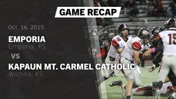 Recap: Emporia  vs. Kapaun Mt. Carmel Catholic  2015