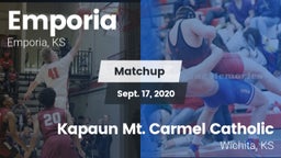 Matchup: Emporia  vs. Kapaun Mt. Carmel Catholic  2020