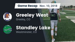 Recap: Greeley West  vs. Standley Lake  2018
