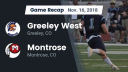 Recap: Greeley West  vs. Montrose  2018