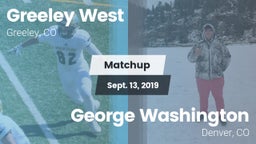 Matchup: Greeley West vs. George Washington  2019