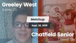 Matchup: Greeley West vs. Chatfield Senior  2019