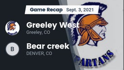 Recap: Greeley West  vs. Bear creek 2021