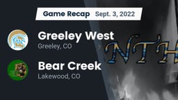 Recap: Greeley West  vs. Bear Creek  2022