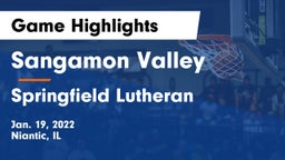 Sangamon Valley  vs Springfield Lutheran  Game Highlights - Jan. 19, 2022