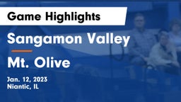 Sangamon Valley  vs Mt. Olive Game Highlights - Jan. 12, 2023