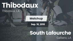 Matchup: Thibodaux vs. South Lafourche  2016