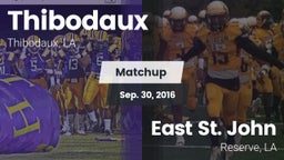 Matchup: Thibodaux vs. East St. John  2016