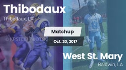 Matchup: Thibodaux vs. West St. Mary  2017