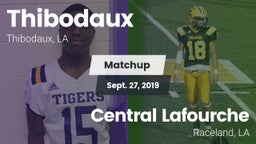 Matchup: Thibodaux vs. Central Lafourche  2019