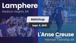 Matchup: Lamphere vs. L'Anse Creuse  2019