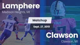Matchup: Lamphere vs. Clawson  2019