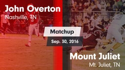 Matchup: Overton vs. Mount Juliet  2015