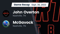 Recap: John Overton  vs. McGavock  2022