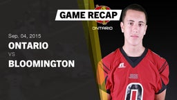 Recap: Ontario  vs. Bloomington  2015