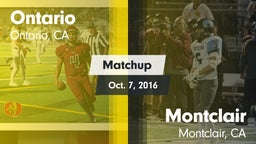 Matchup: Ontario vs. Montclair  2016
