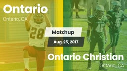 Matchup: Ontario vs. Ontario Christian  2017