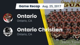 Recap: Ontario  vs. Ontario Christian  2017