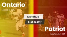 Matchup: Ontario vs. Patriot  2017