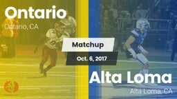 Matchup: Ontario vs. Alta Loma  2017