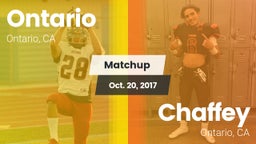 Matchup: Ontario vs. Chaffey  2017