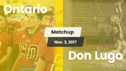 Matchup: Ontario vs. Don Lugo  2017