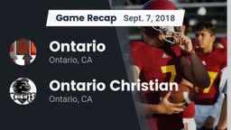 Recap: Ontario  vs. Ontario Christian  2018