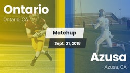 Matchup: Ontario vs. Azusa  2018