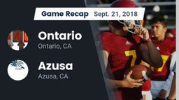 Recap: Ontario  vs. Azusa  2018