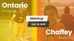 Matchup: Ontario vs. Chaffey  2018