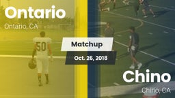 Matchup: Ontario vs. Chino  2018