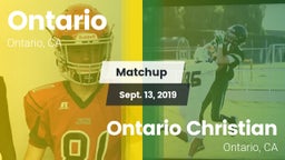 Matchup: Ontario vs. Ontario Christian  2019