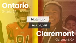 Matchup: Ontario vs. Claremont  2019