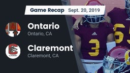 Recap: Ontario  vs. Claremont  2019