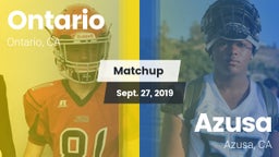 Matchup: Ontario vs. Azusa  2019