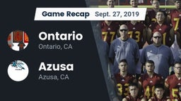 Recap: Ontario  vs. Azusa  2019