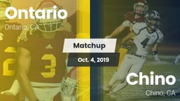 Matchup: Ontario vs. Chino  2019